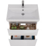 Тумба LEMARK BUNO 70 см под раковину, подвесная/напольная, 2 ящика, белый глянец LM04B70T