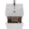 Тумба LEMARK BUNO MINI 45 см под раковину, подвесная,1 ящик, белый глянец LM05BM45T