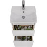 Тумба LEMARK COMBI 45 см под раковину, подвесная/напольная, 2 ящика, белый глянец LM03C45T